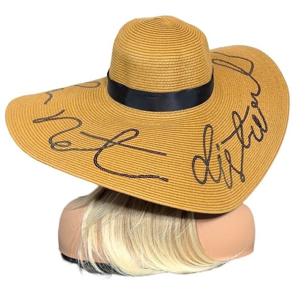 Extra Large Brim Beach Sun Hat "Do Not Disturb" - Picture 8 of 11